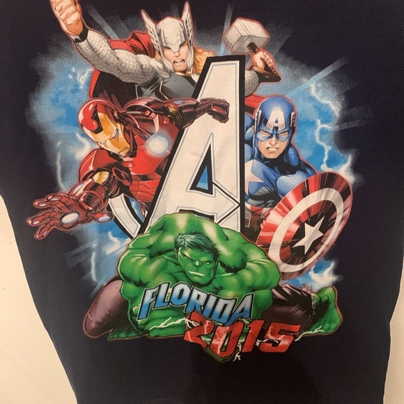 Very Rare Marvel Avemgers Ensemble Florida 2015 100% Cotton Tshirt SZ Small - Picture 2 of 5